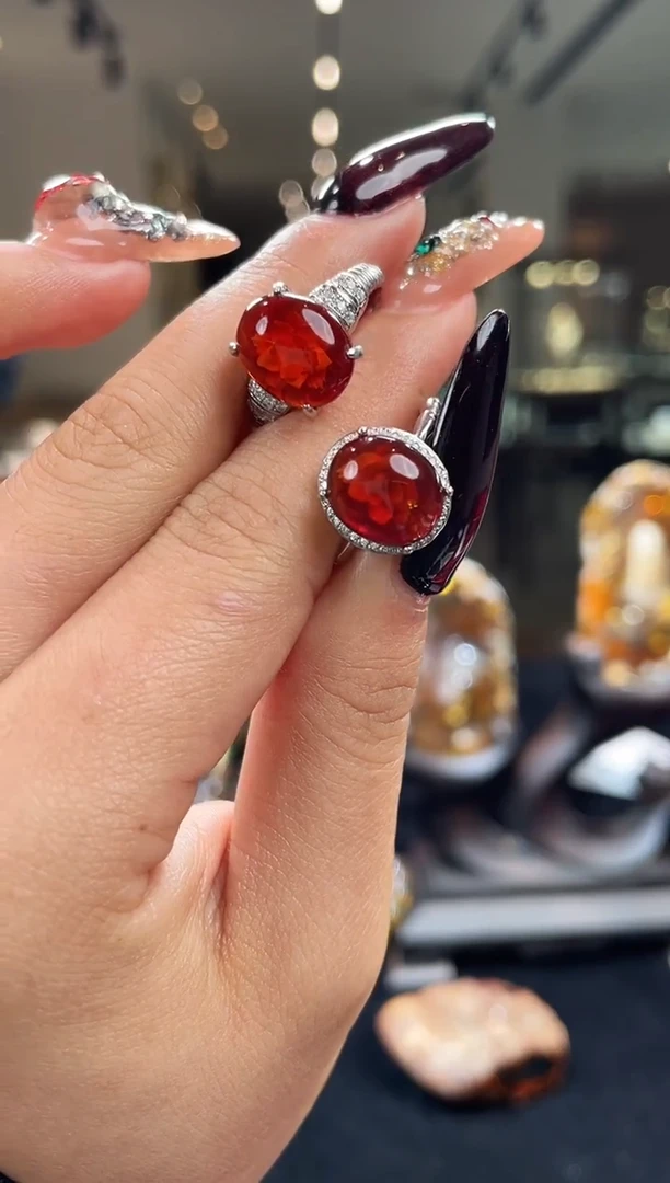 琥珀颈饰未镶嵌缅甸琥珀血珀戒指多样性发其一