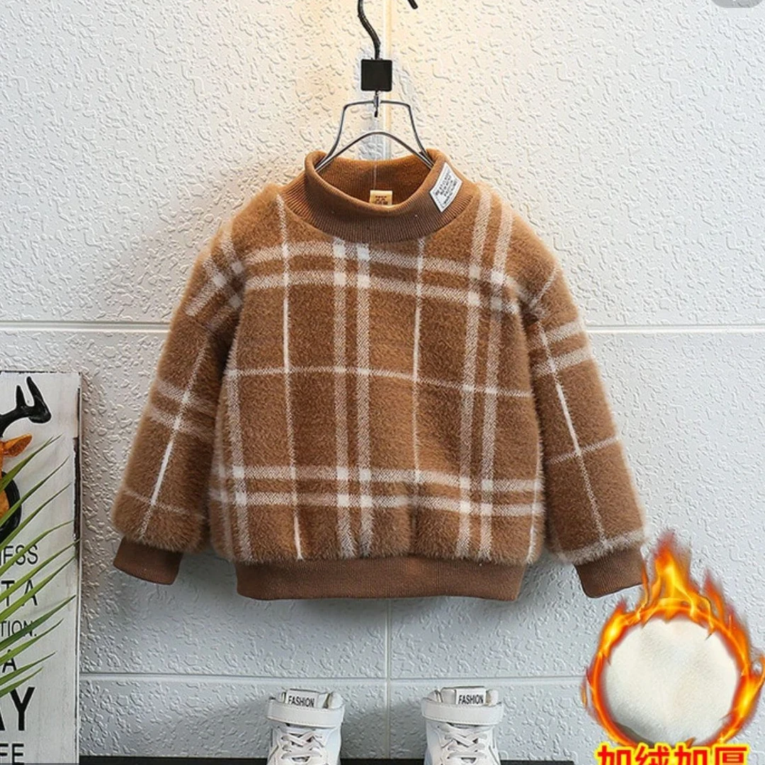 童装毛线衣秋冬新款加绒加厚保暖韩版洋气