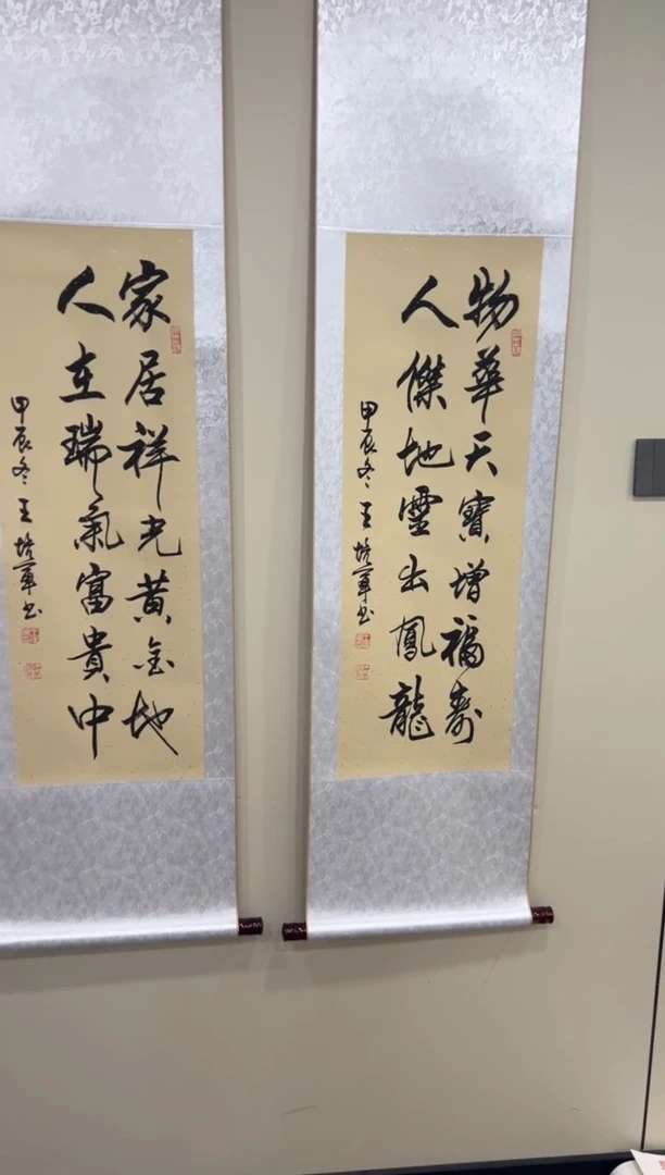 【闪购商品】书法王培军 物华天宝 家居祥光 四尺四开