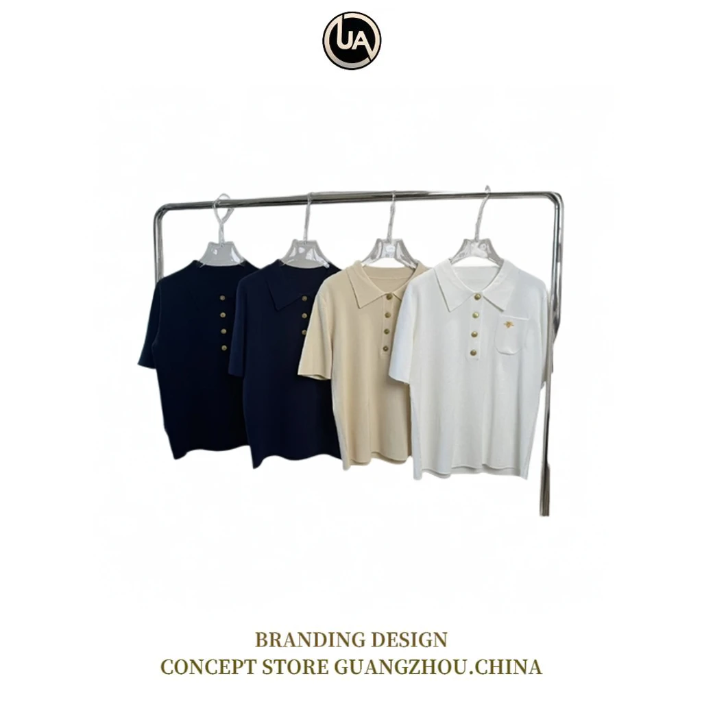 UA大牌纽扣百搭显瘦polo上衣6083