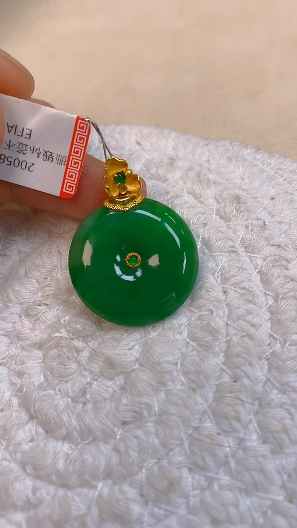 颈饰18K金镶嵌翡翠新号开播 全场乱卖