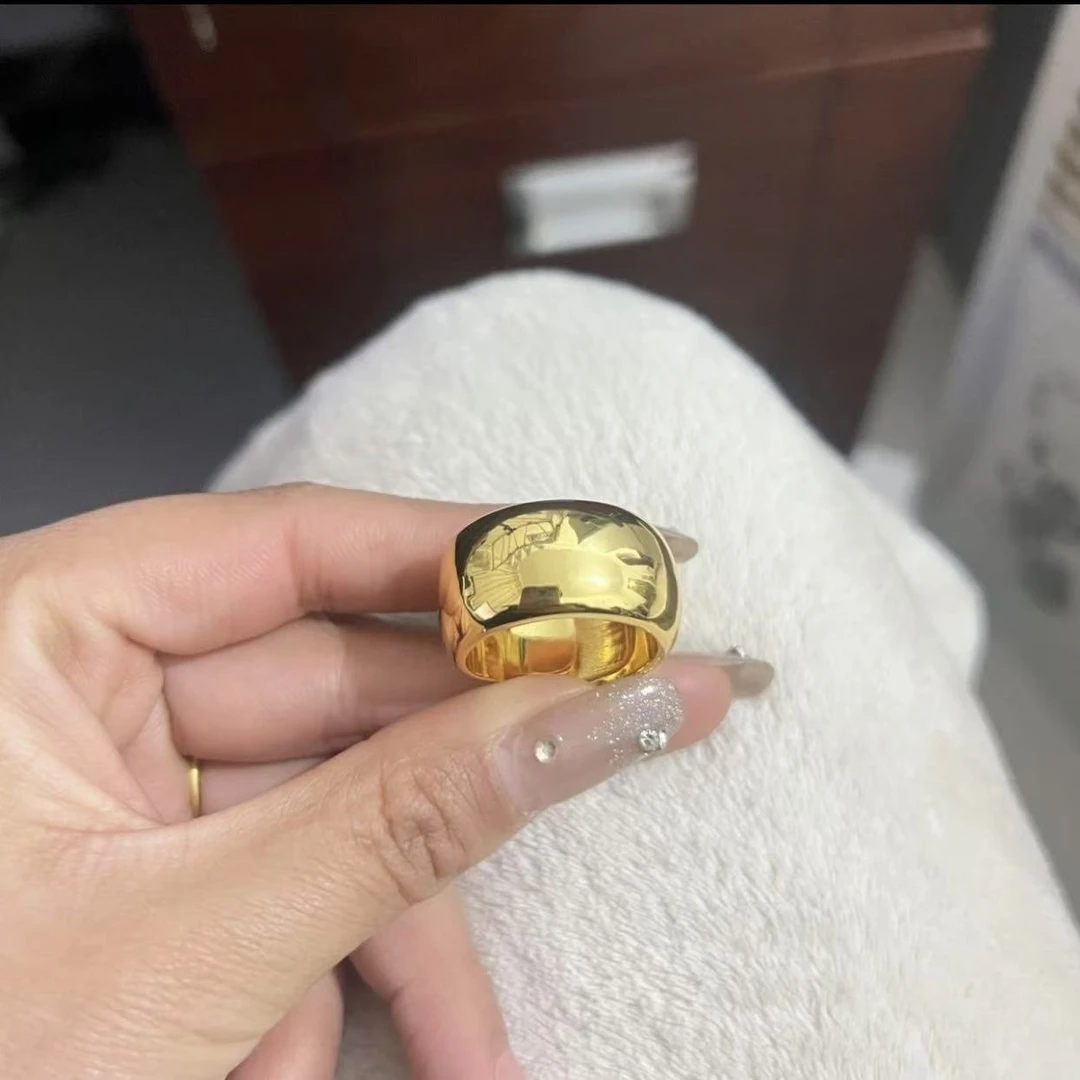 合金戒指 大光面戒指时尚百搭窄版古法经典中古亮面素款时尚百搭