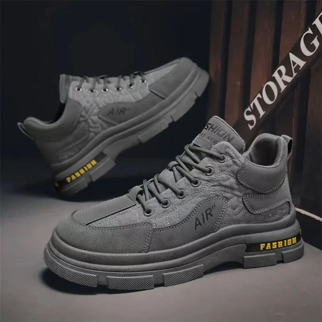 奢派Seepro-A17男鞋秋季运动厚底工地干活耐磨新款男士中帮马丁靴