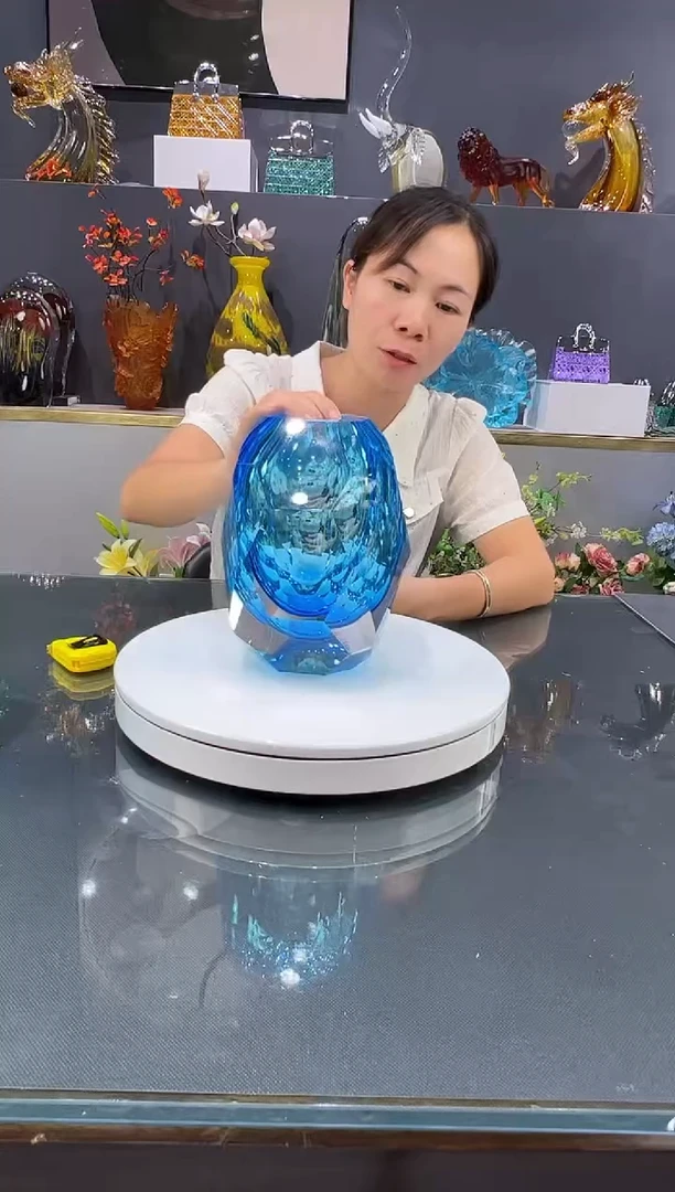 琉璃水晶琉璃花瓶1个
