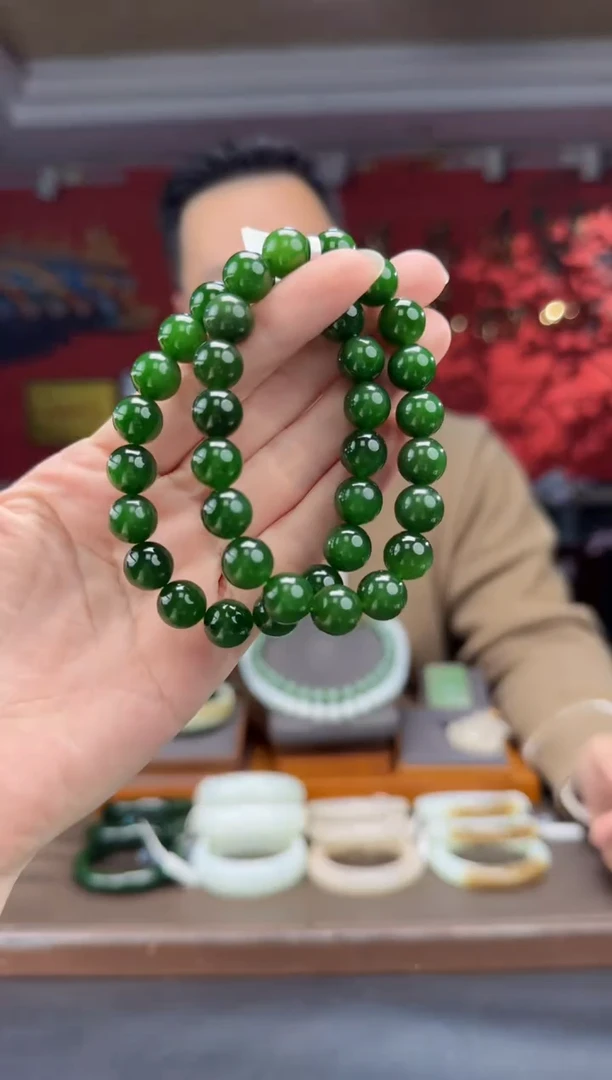 未镶嵌手串和田玉碧玉单圈手串  多样性发货 拍一发一