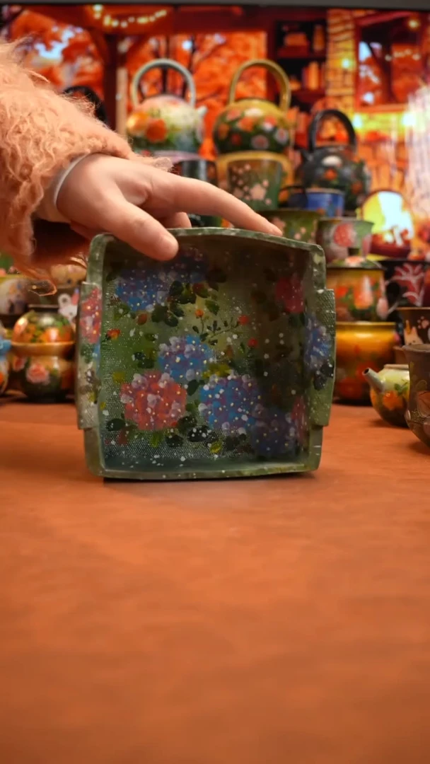 油画   釉下彩   果盘