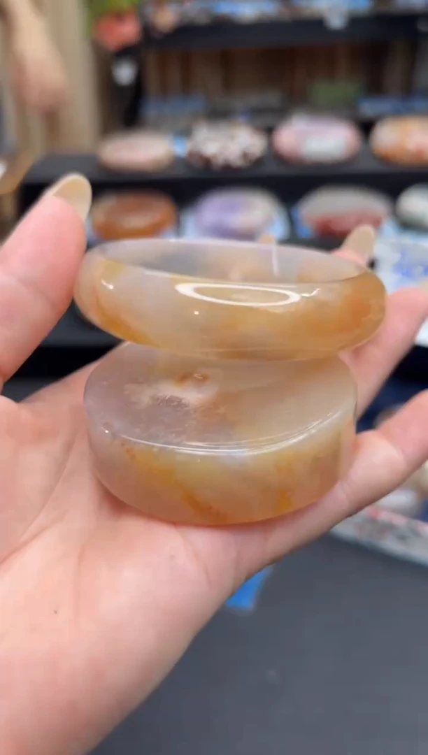 未镶嵌手链石英质玉C245(58圈赠送镯心)