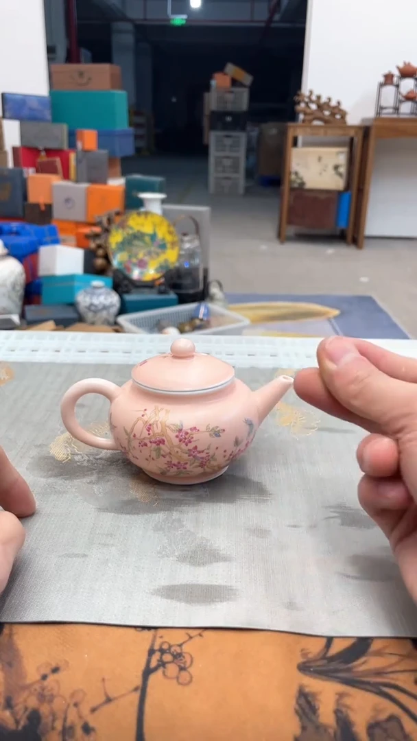 【闪购商品】瓷片@@@@@@@@@@@粉泥蝴蝶壶
