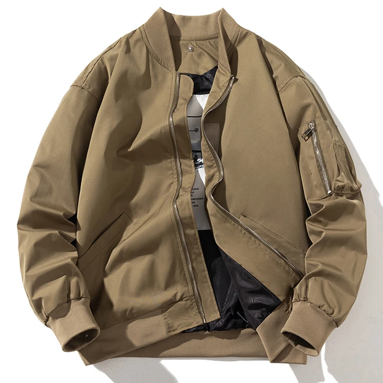 景君澜春秋季复古棒球服男士加厚棉衣休闲风百搭潮牌外套飞行夹克