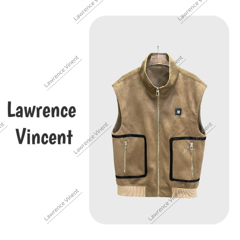 Lawrence Vincent 无袖立领设计男女同款秋季百搭马甲背心W6038
