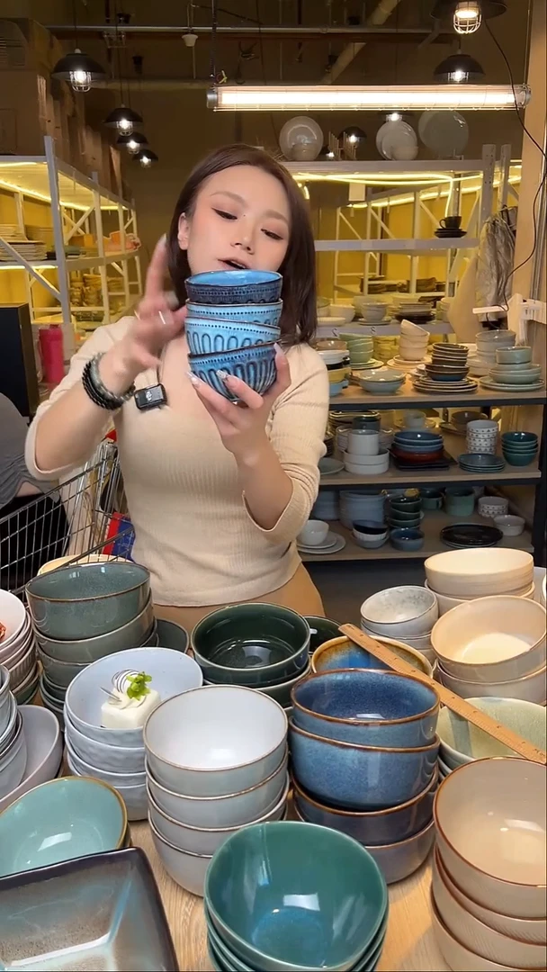 瓷231【瑕疵】外贸尾货窑变釉下彩