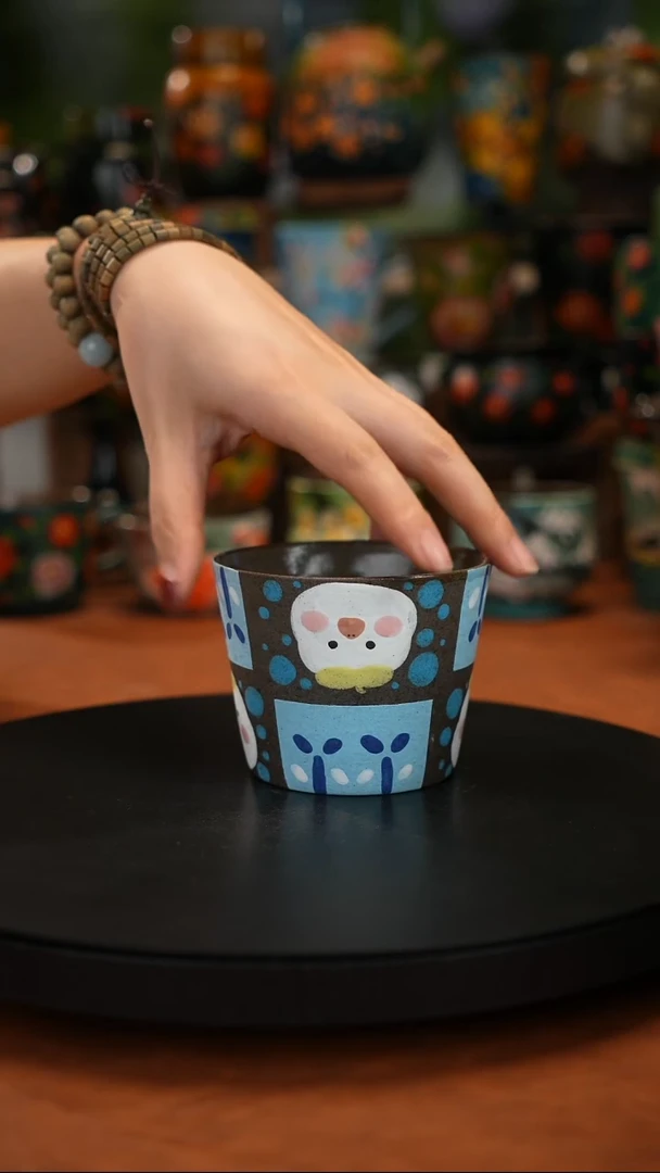 紫砂油画手绘釉 下彩