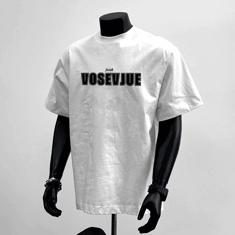 奥特莱斯~剪标清仓大码2~300斤高级感潮流重磅纯棉短袖t恤男上衣