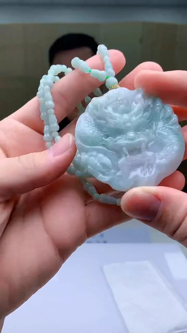 【闪购商品】定制翡翠未镶嵌5152bb-毛货挂件58赠珠链