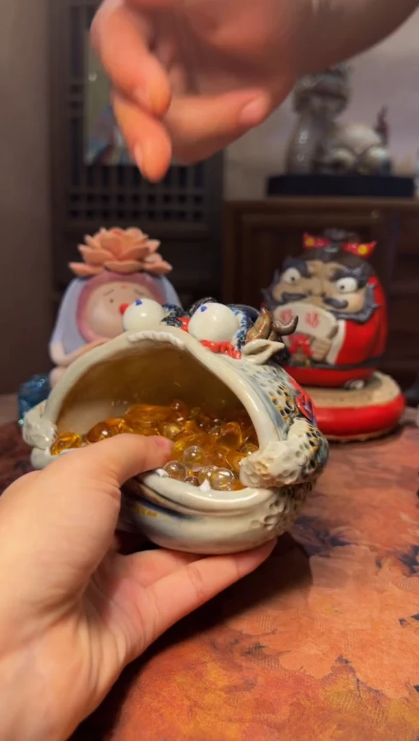 瓷片设计师款大嘴金蟾公