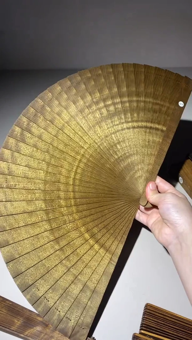 金丝楠北*26cm金丝楠木小叶桢楠扇513