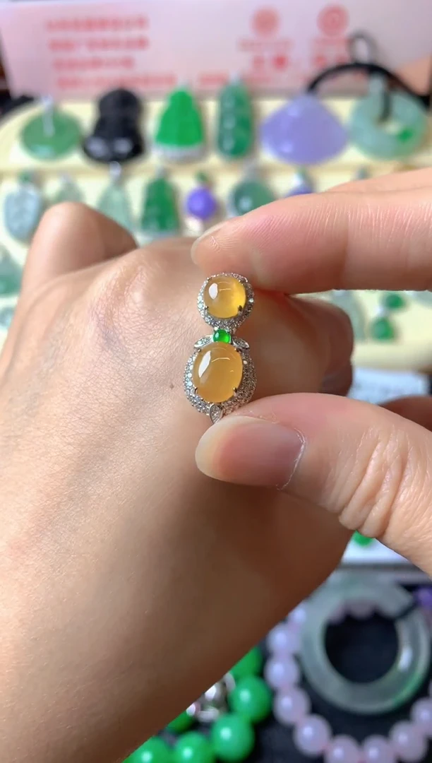 吊坠(不含链)银S925镶嵌翡翠珍*?吊坠