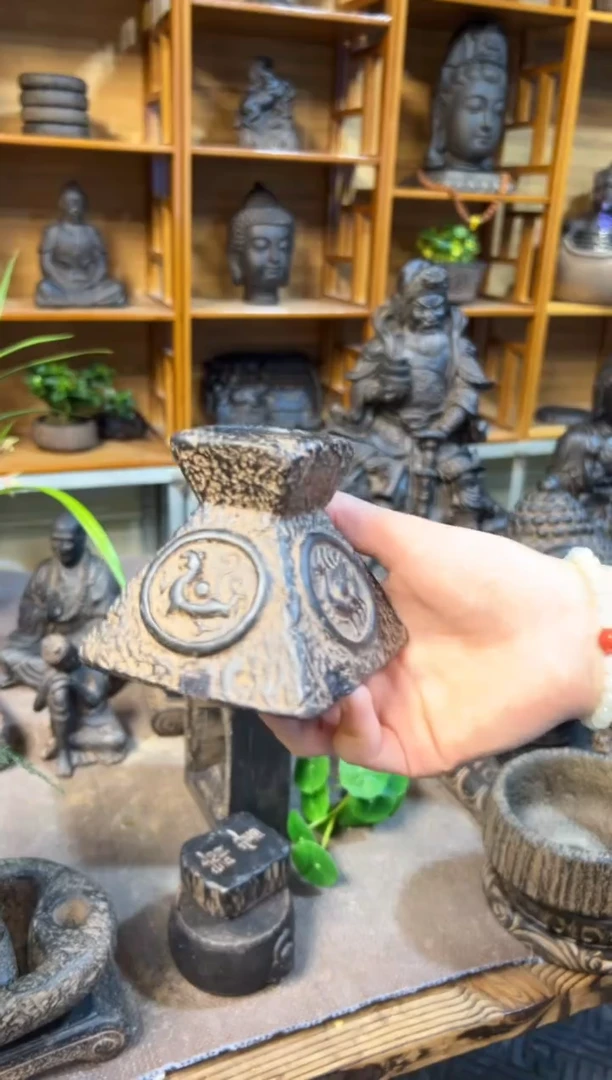 陶土【火山泥】四灵烛台