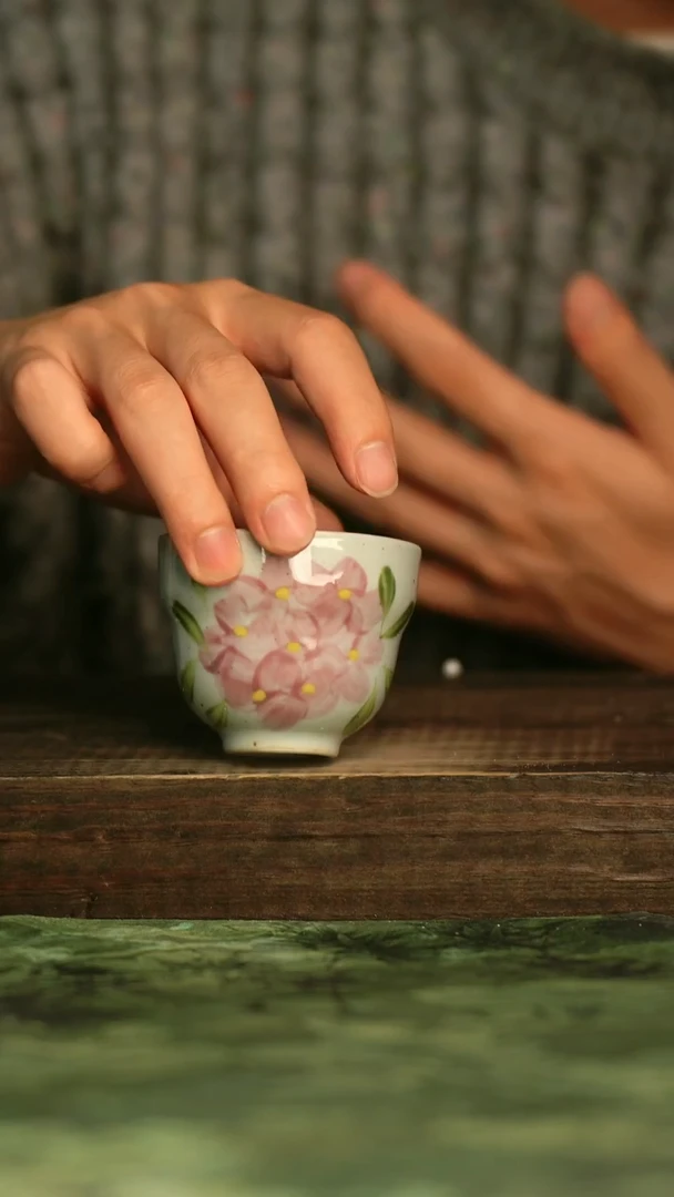 陶瓷青诗集手工手绘瓷器