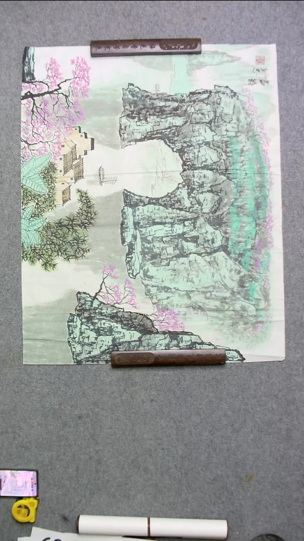 国画崔亚忠国画山水69*87厘米