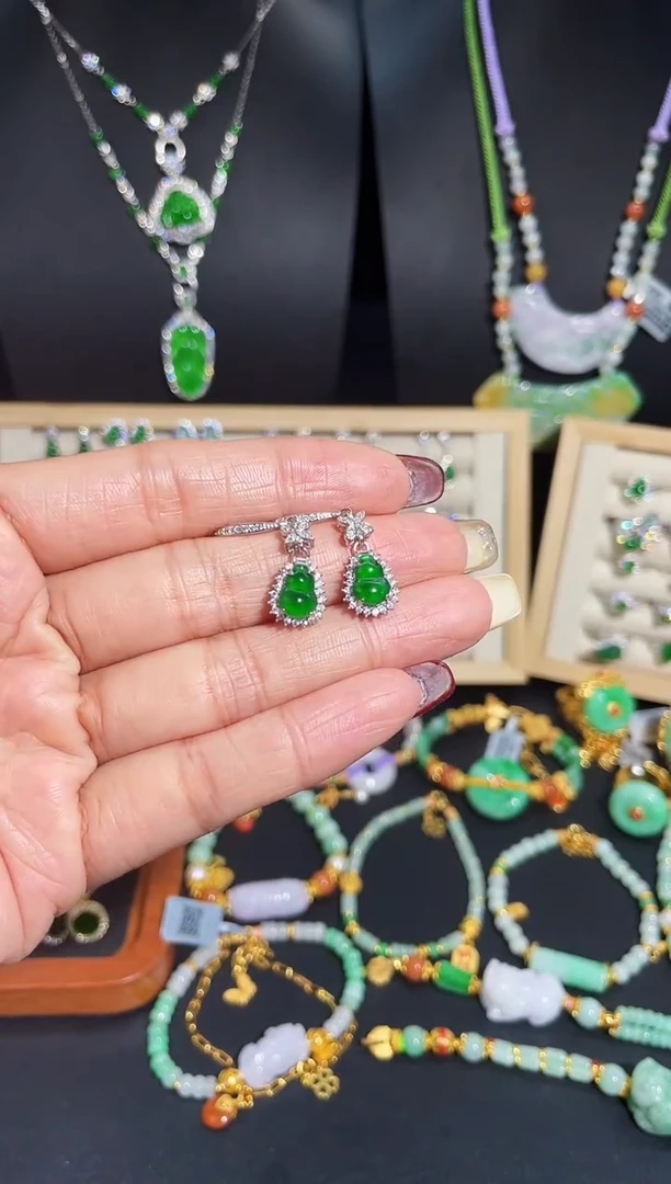 【闪购商品】翡翠颈饰银S925镶嵌蛋面/支持复检/一件