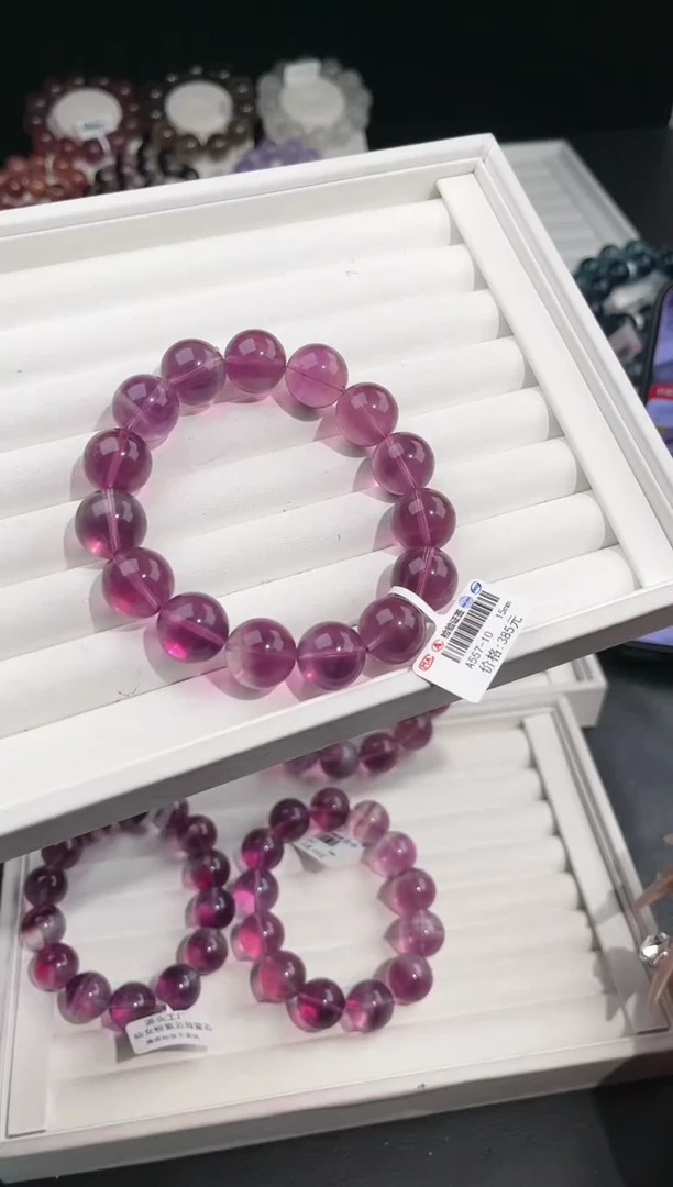 【闪购商品】萤石手链未镶嵌多样性发一紫萤石15mm