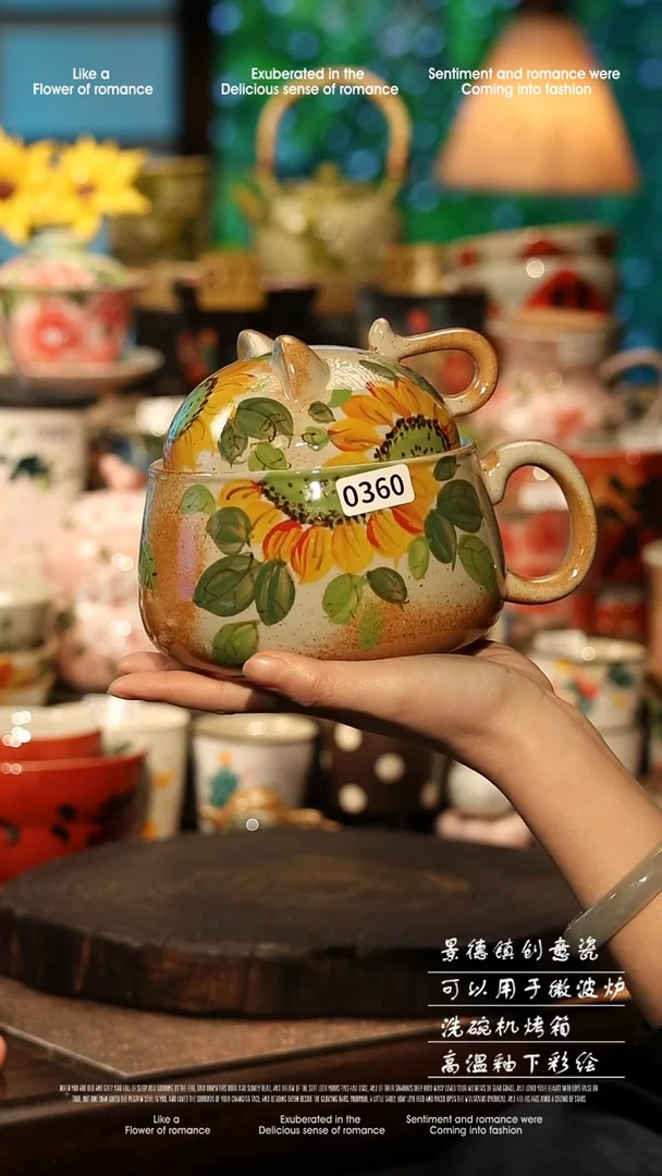 陶瓷景德镇高温釉下彩手工手绘款式@A0360@