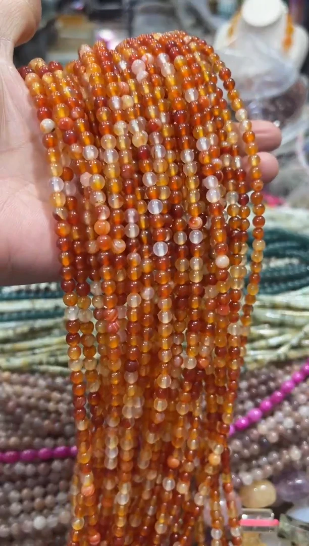 未镶嵌玛瑙/玉髓珠宝半成品两条