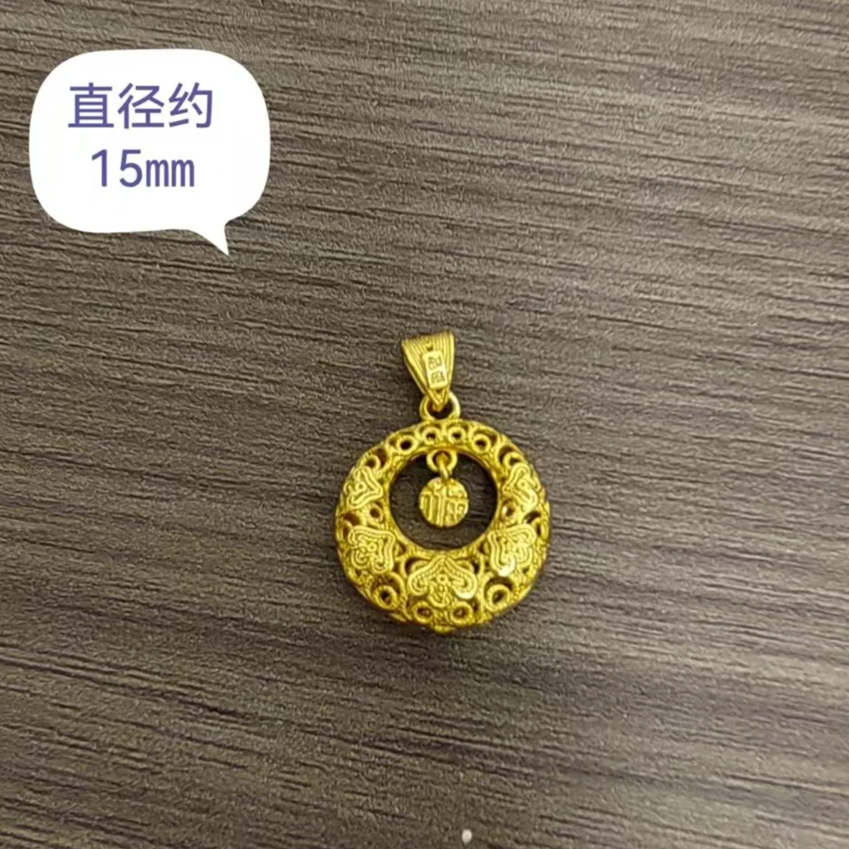 银奉祥 吊坠足银 990花丝水滴福平安扣吊坠工艺时尚素款精美简约