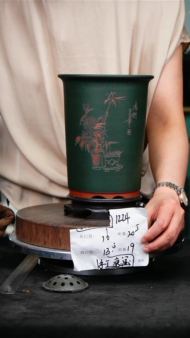 紫砂花盆1224+s花卉工艺