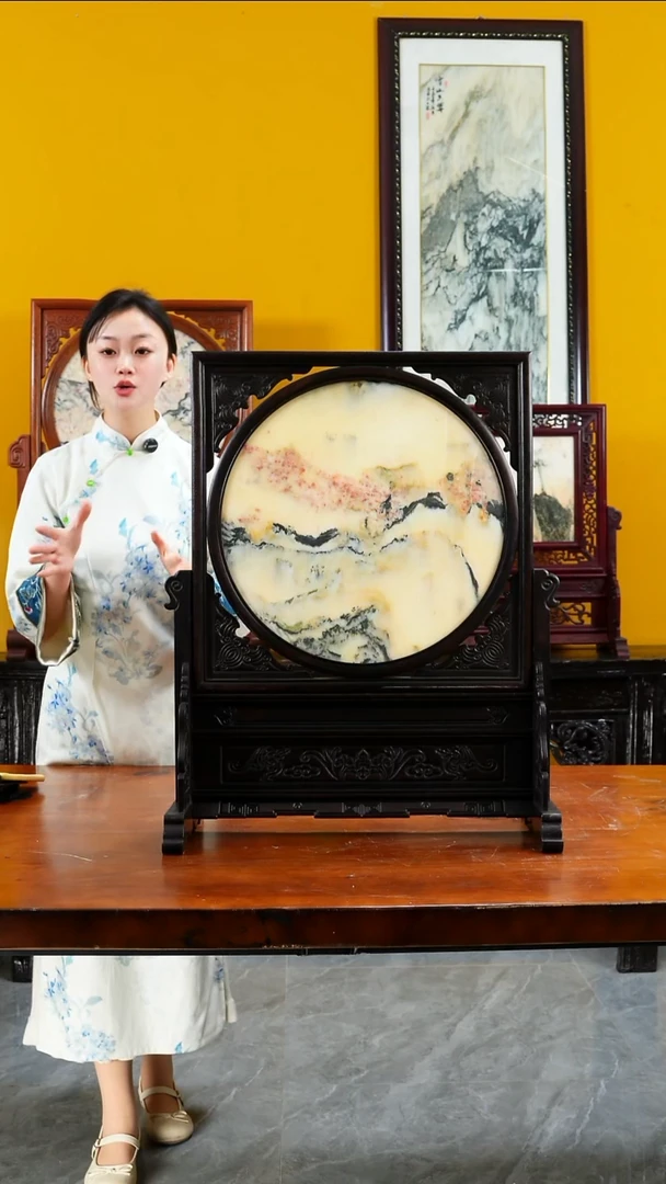 石材天然大理石画摆件