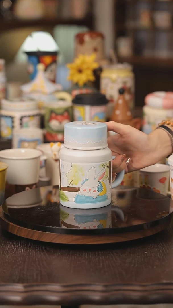 摆件景德镇釉下彩绘设计师款式陶瓷