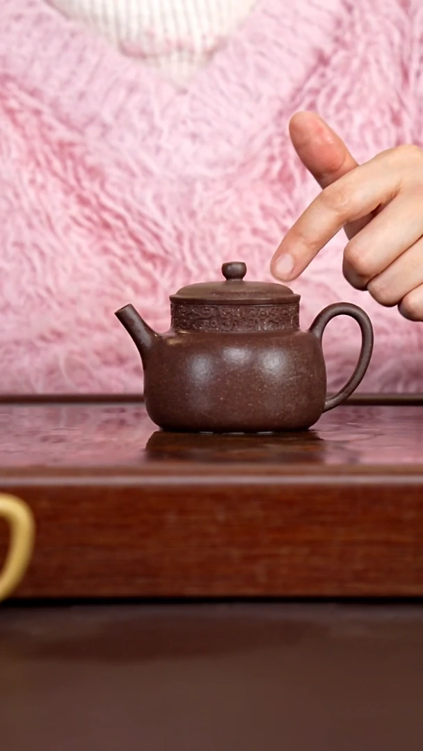 茶壶紫砂天青梨皮共生矿言心