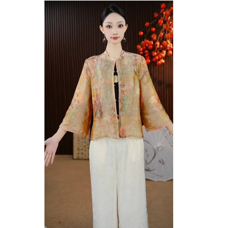 【彩墨雅韵】李会高定新中式国风春季新款外套