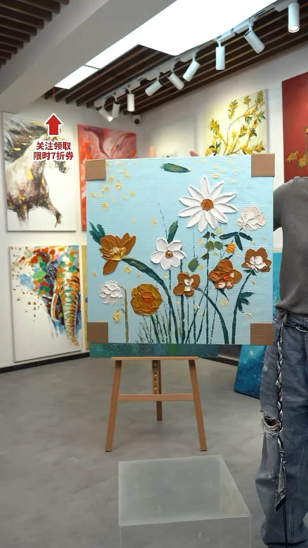 竖款方形60*60纯手绘油画