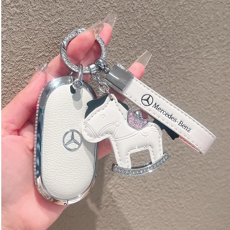 适用24款奔驰c260l钥匙套新款glc车e300l扣gla200壳s级c包eqe女款