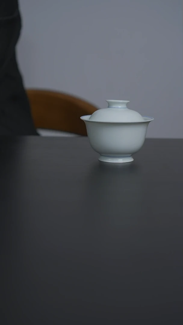 盖碗弦纹元宝盖碗