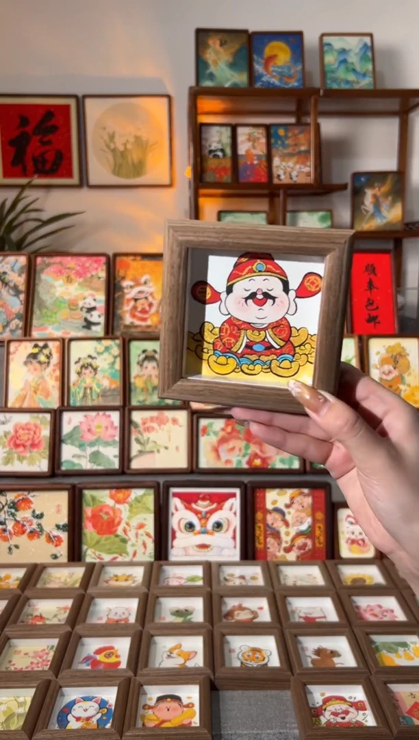 【闪购商品】国画官帽财神 手绘国画11