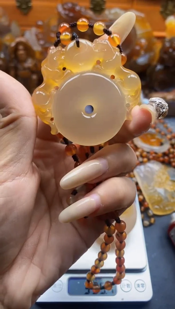 玛瑙/玉髓挂件未镶嵌闲*ll