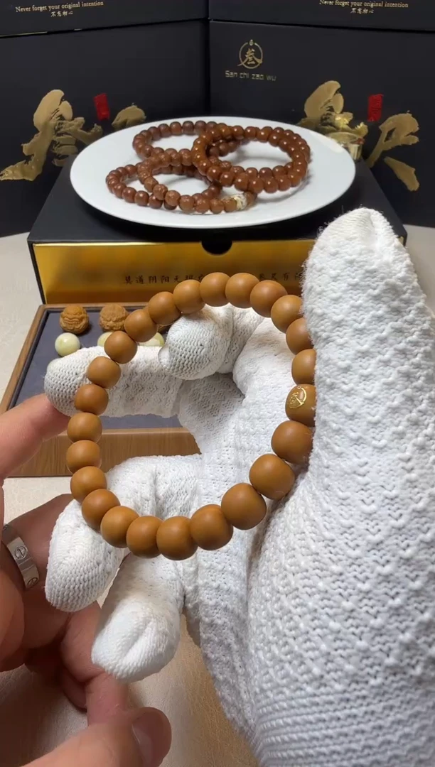 猴头核桃手串哑光错金标老型全品毕业级猴头手串