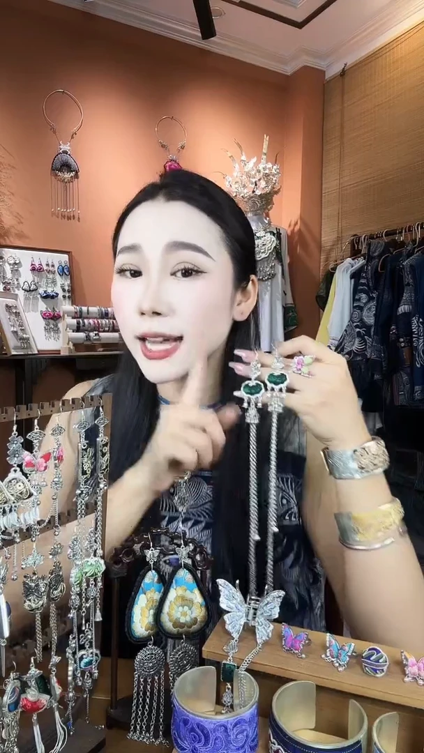 刺绣纯手工民族风耳环