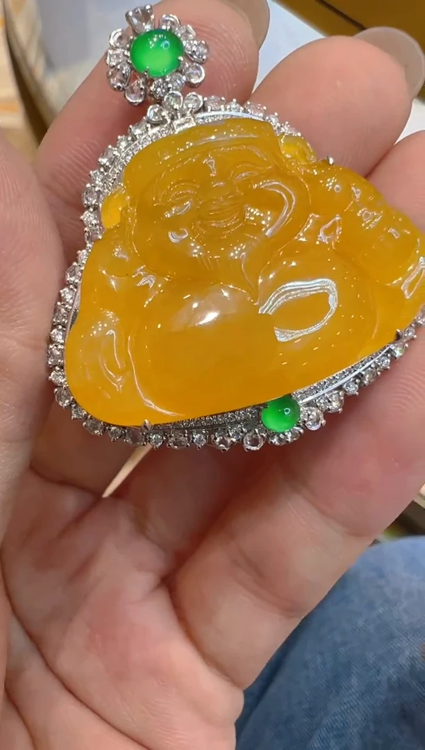 吊坠(不含链)18K金镶嵌翡翠多样性团购发一件