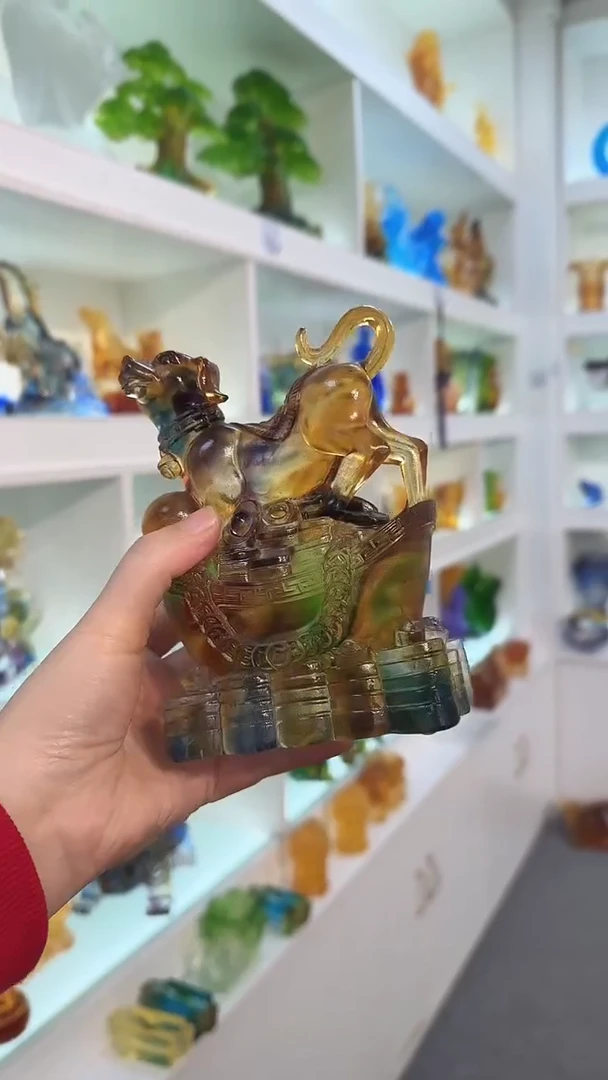 手工艺品琉璃狗狗