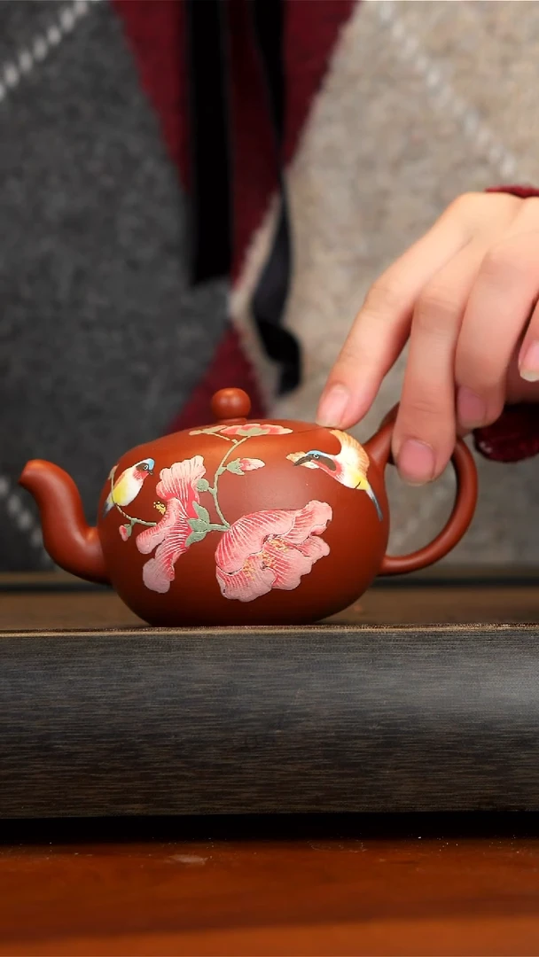 【闪购商品】紫砂茶壶朱泥美人肩