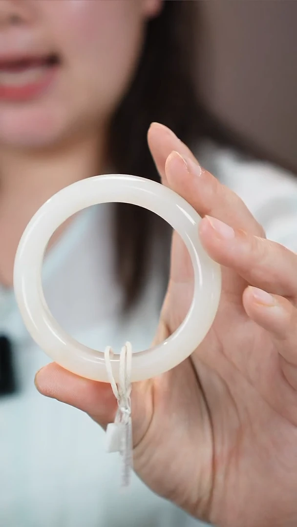 和田玉手镯未镶嵌32【柚子来啦】和田玉拍一发一53