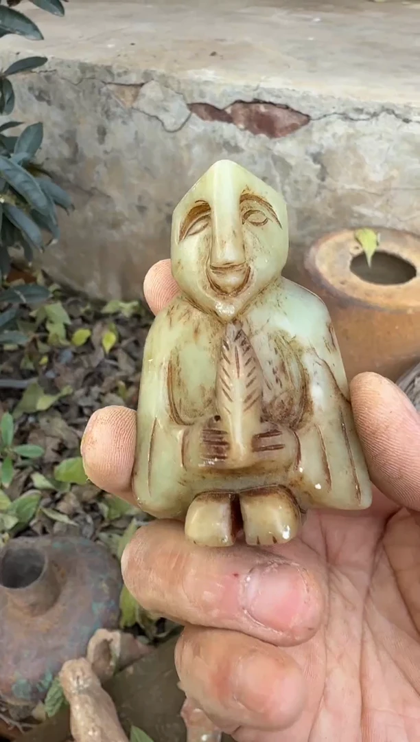 未镶嵌岫岩河磨玉（透闪石质玉）挂件玉器555555