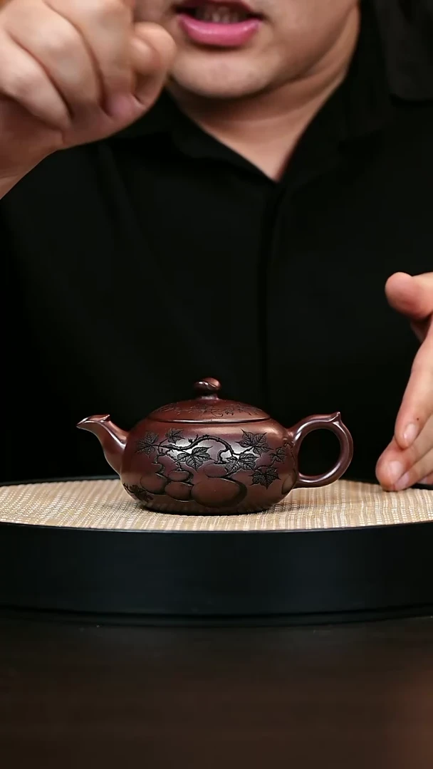 茶壶紫砂凤鸣 石红 180cc