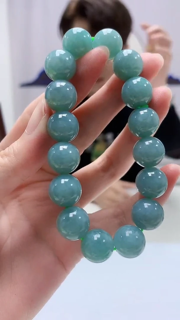 定制翡翠未镶嵌5159zm-毛货手串18
