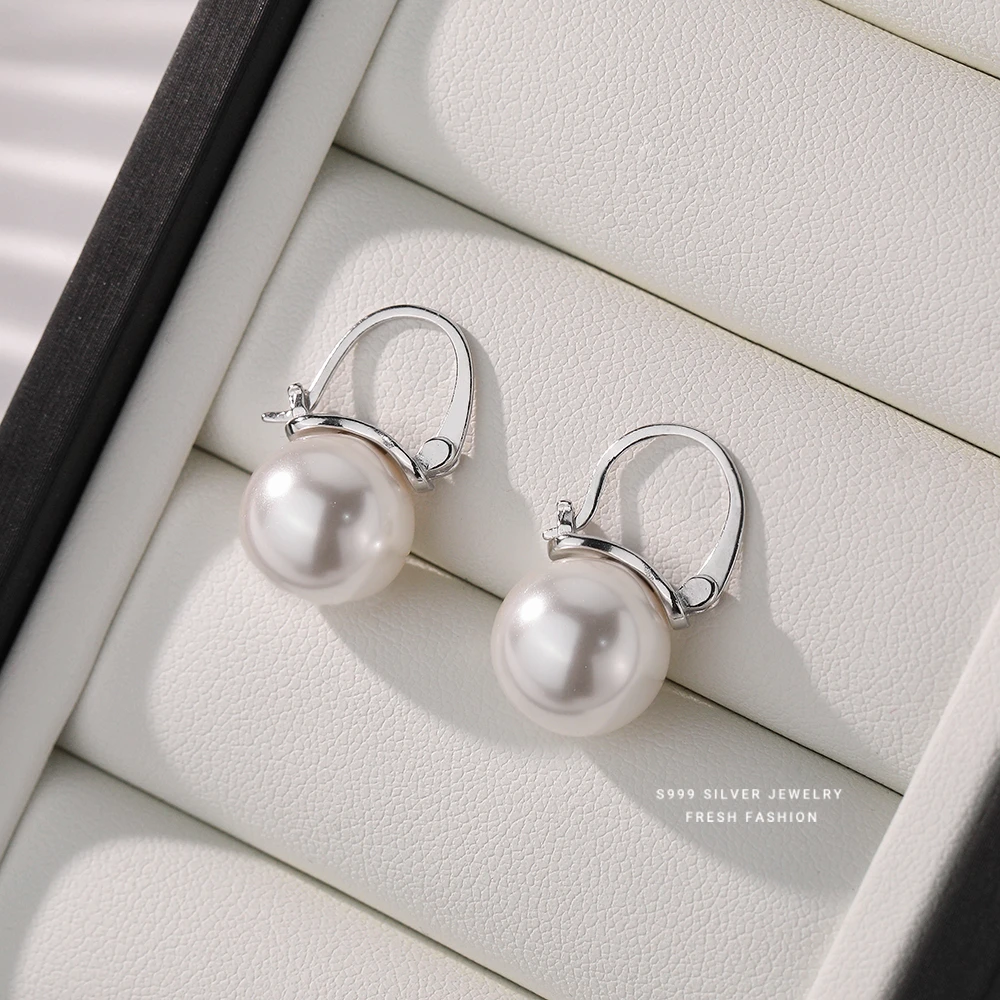 足银耳饰 999足银茶壶耳扣百搭简约2025新款爆款时尚养耳洞耳饰