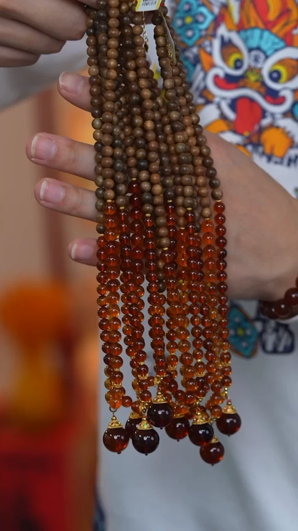 【闪购商品】琥珀项链银S925镶嵌灵草珀DIY项链/多样性发其一